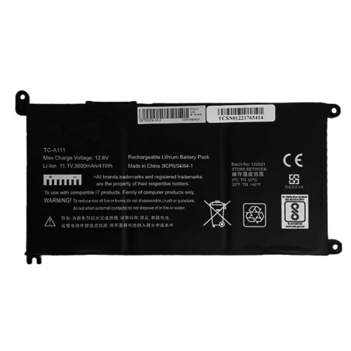 Compatible Laptop Battery for Dell Inspiron 14-5481, 7581 YRDD6 Laptop 3600mAh, 3-Cell