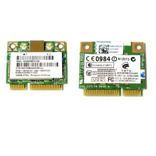 DI Broadcom Bcm943224hms 582564-001 Half Mini Pci-e 802.11a/G/n Wireless Wi-Fi Card 582335-001