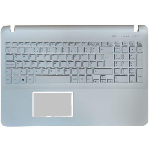 New White New Sony Vaio Svf152c Svf152a Svf153 Svf15e Us Keyboard Upper Case Laptop Touchpad