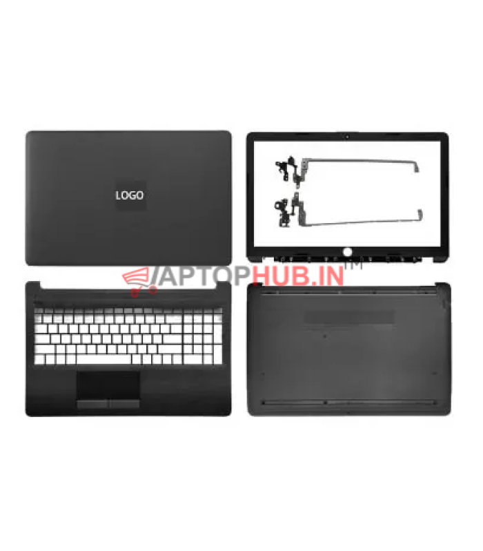 HP 15-DA 15-DB 15-DX 15-DR 250 G7 LCD Top Cover Bezel Hinges with Touchpad Palmrest and Bottom Base Full Body Assembly
