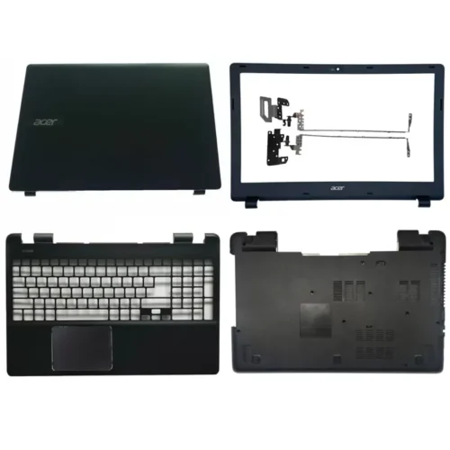 Acer E5-571G-51M8 LCD Top Cover Bezel Hinges with Touchpad Palmrest and Bottom Base