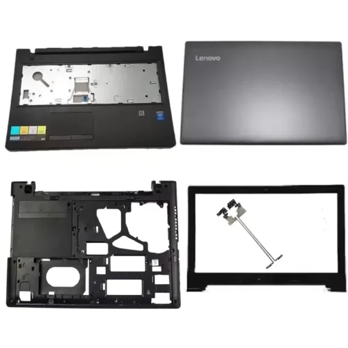 Lenovo G50 Z50 Series G50-80 Z50-70 LCD Top Cover Bezel Hinges with Touchpad Palmrest and Bottom Base Full Body