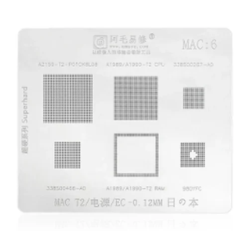 MacBook A1989 A1990 A2159 Power Logic Stencil MAC 6