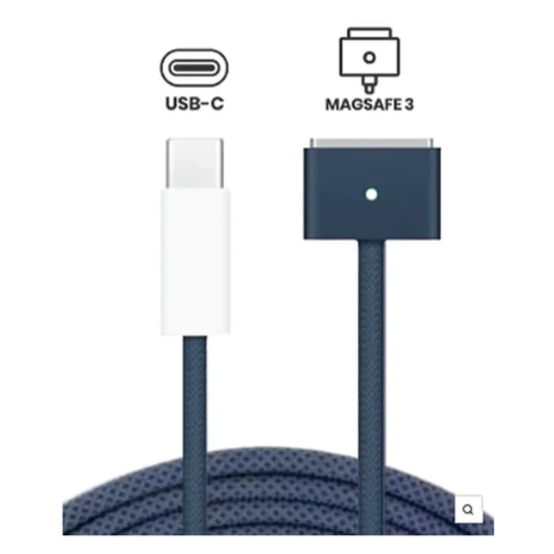 140W USB-C to MagSafe 3 Charging Cable 6ft for MacBook Pro Midnight Blue