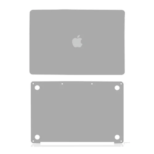 2-in-1 Top and Bottom Skin Compatible for MacBook Pro 13 A2289 Mid 2020 Space Gray