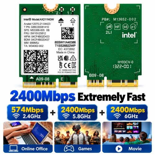 Intel 3165NGW Dual Band Wireless-AC 3165 M.2 Wi-Fi Card