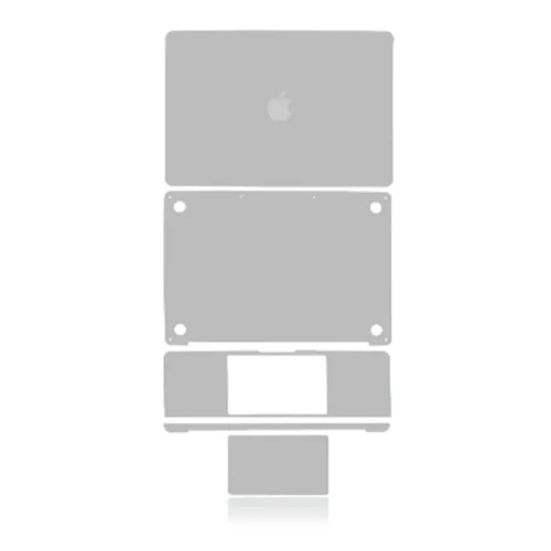 4-in-1 Top Bottom Keyboard Palmrest Skin for MacBook Pro 13 A2289 Mid 2020 Silver