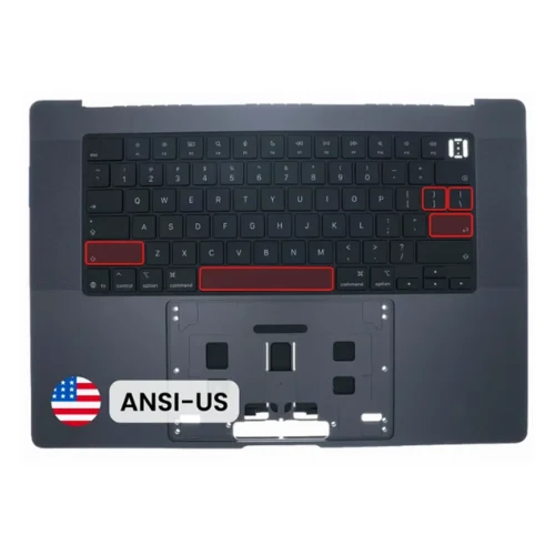 Top Case with ANSI US Keyboard for MacBook Pro 16 A3428 A3429 2026 Space Black